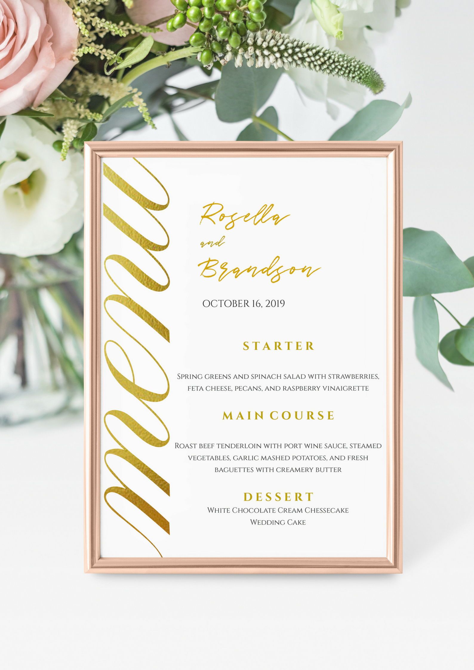 Card Printing Wedding Menu Template, Printable Menu Card, 5x7" Wedding Menu Printable, Instant Download, Editable PDF, Edit Youself, DIY Wedding Menu Lahore Printers